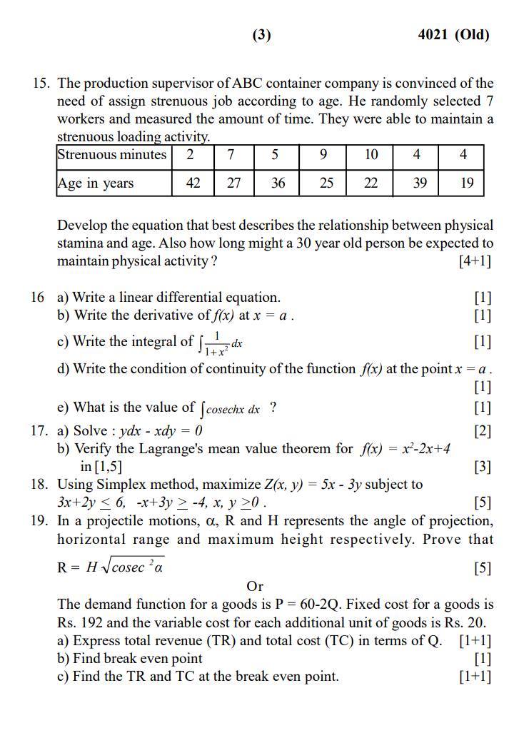 NEB Grade XII Mathematics Optional Question Paper