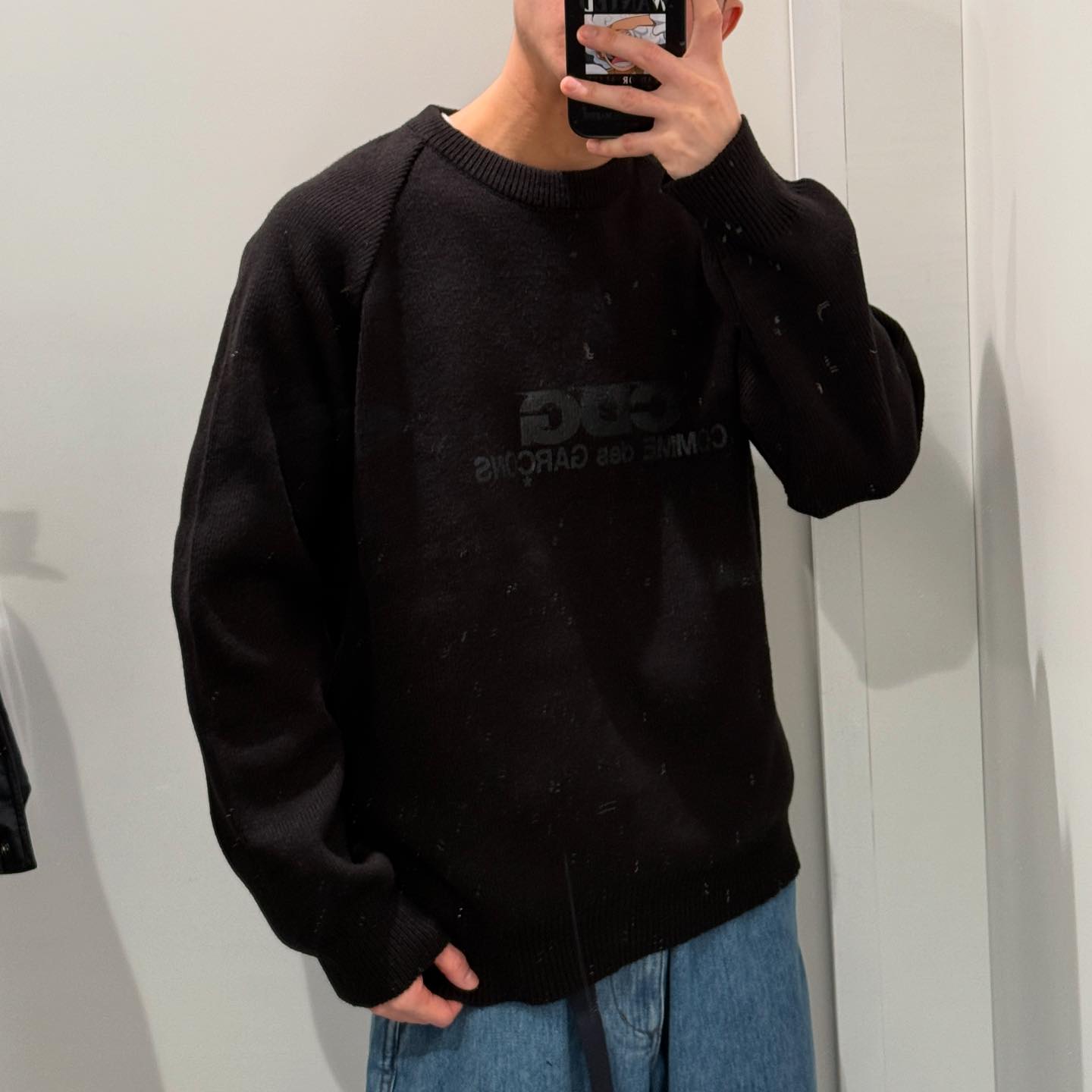 CDG ROUND NECK SCHOOL 針織衫厚磅超質感❤️ 壓克力纖維材質針織衫 