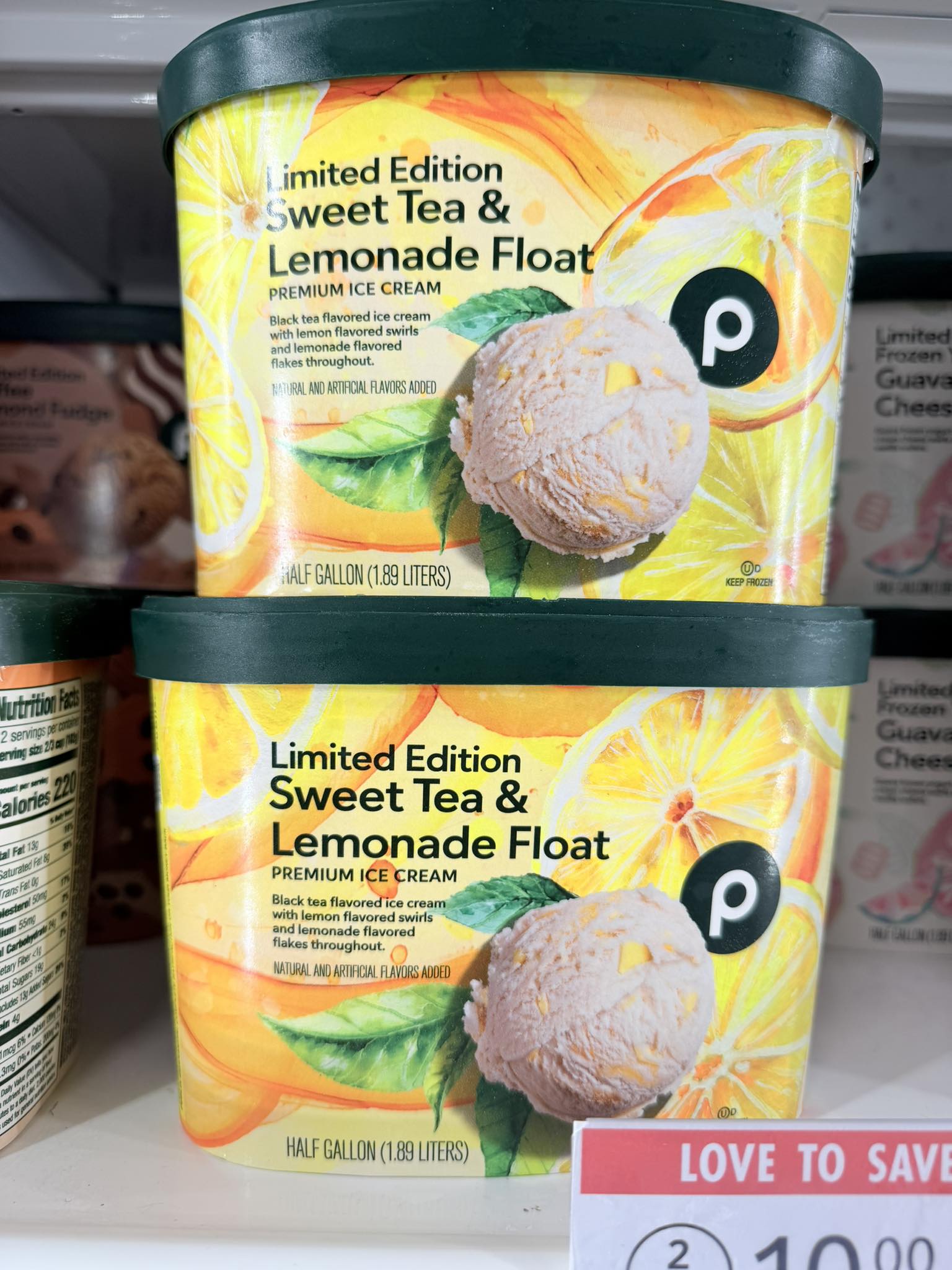 🍋🍦NEW at Publix! Sweet Tea & Lemonade Float ice cream 🤩 I'm def