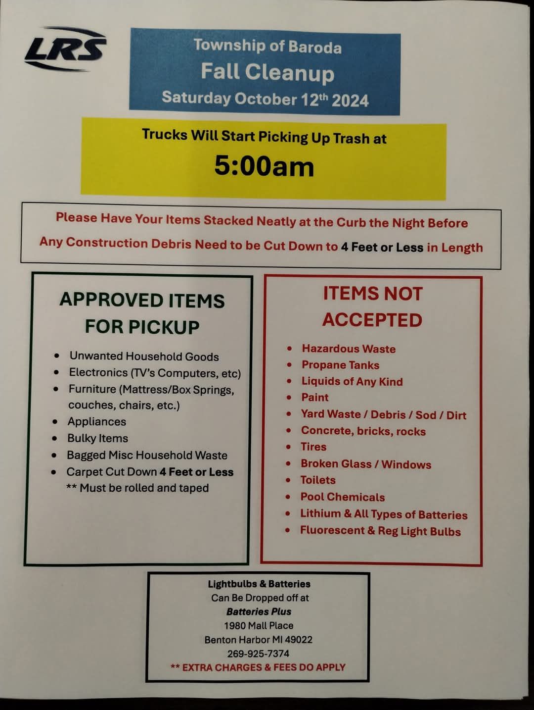 Baroda Township - NOTICE: Baroda Township residents if you are not able ...