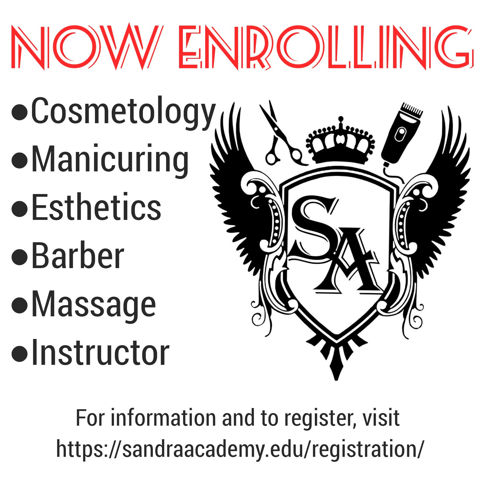 Sandra Academy of Salon Services Morristown campus is open