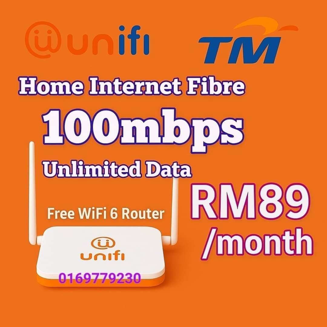 Unifi - 𝗣𝗥𝗢𝗠𝗢 𝗨𝗡𝗜𝗙𝗜 𝗙𝗜𝗕𝗥𝗘 - 𝗙𝗿𝗲𝗲 𝟯 𝗯𝘂𝗹𝗮𝗻 𝗯𝗮𝘆𝗮𝗿𝗮𝗻 𝗽𝗮𝗸𝗲𝗷 𝟯𝟬𝟬𝗺𝗯𝗽𝘀 ...
