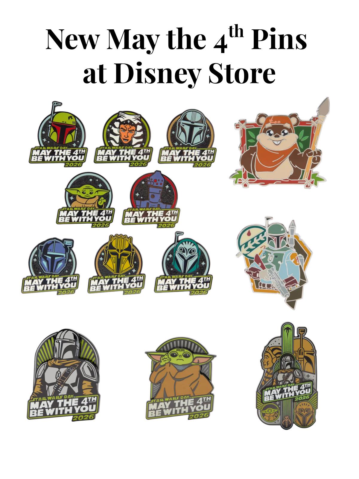 New Star Wars pins from Disney Store for May the 4th! 💫🖤