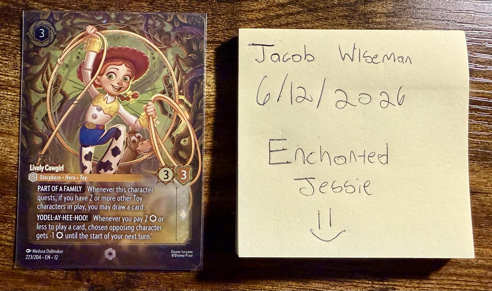 What is this Disney Lorcana Jessie card?