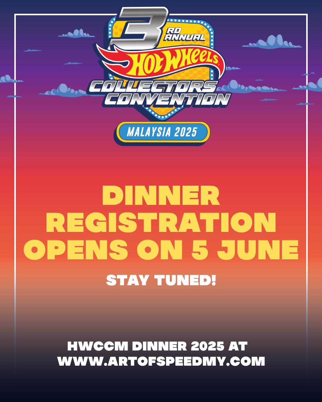 DINNER EXCLUSIVE MALAYSIA エベント限定 Hot wheels collector's convention malaysia 2025 dinner set for sale