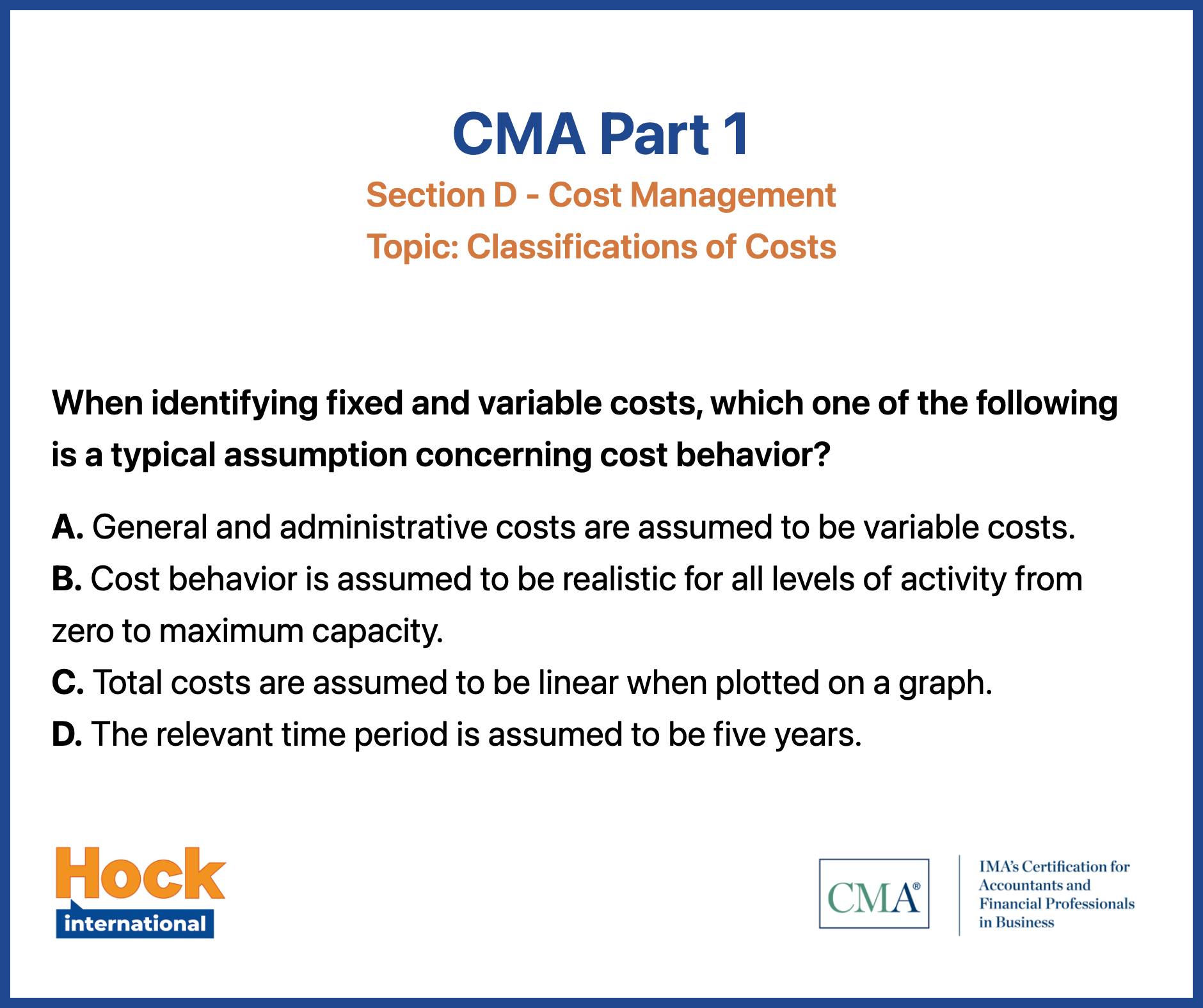 Free CMA Exam MCQs | Subscribe to the HOCK Resource Library for FREE ...