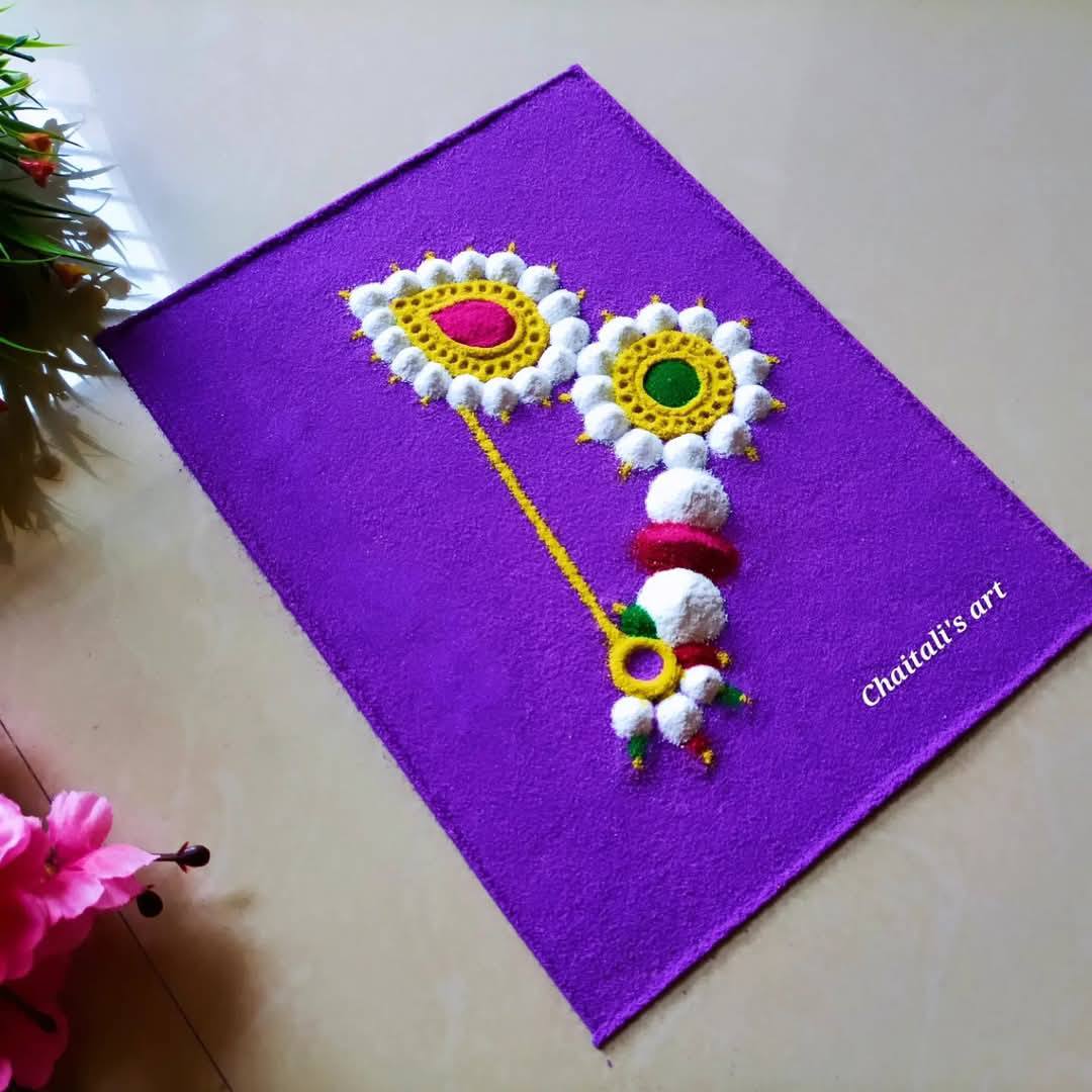 Easy & beautiful nath rangoli... - Chaitali's Art and Crafts | Facebook