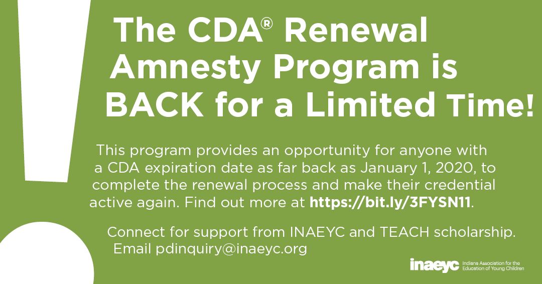Indiana - The CDA® Renewal Amnesty Program is BACK for a Limited Time ...
