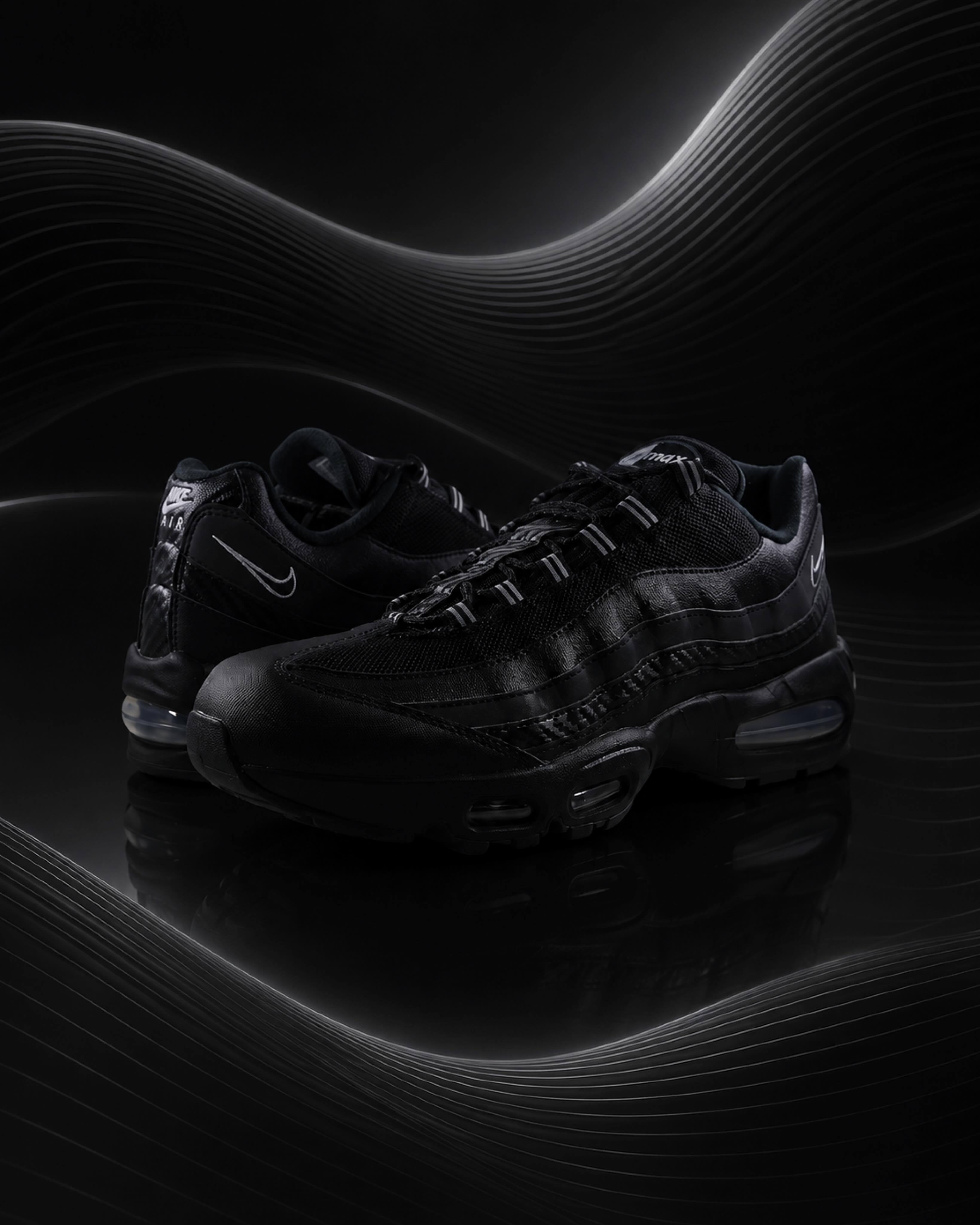 The Air Max 95 Essential “Triple Black” returns with its stealthy 