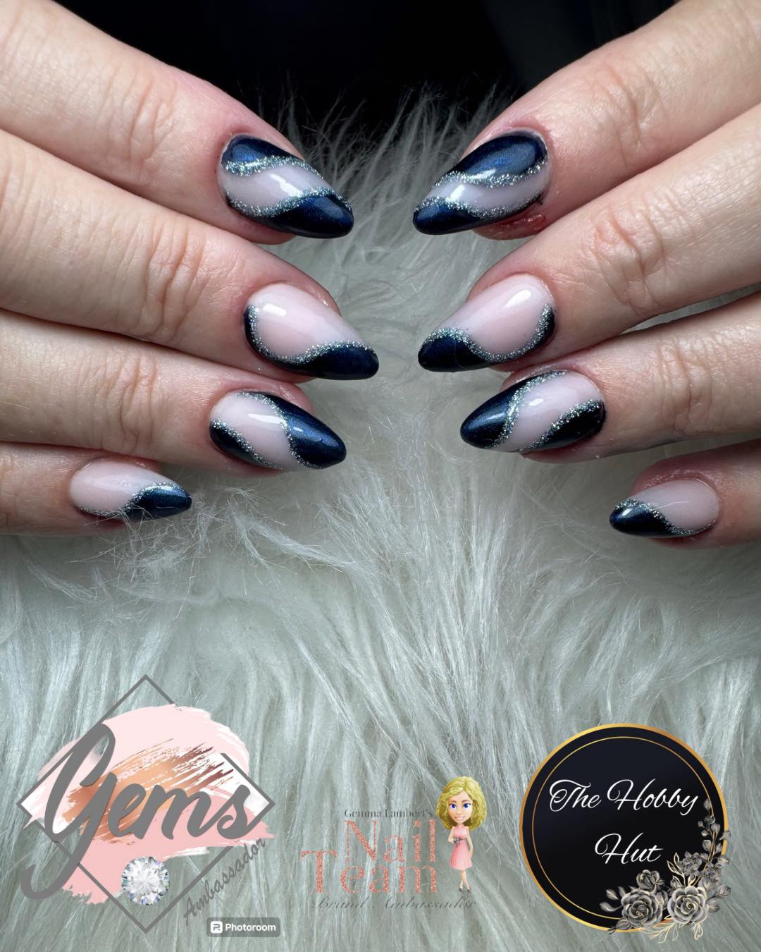 homecoming nails for navy dress Loving this blue color😍 Perfect to match her dress! color:Khaki