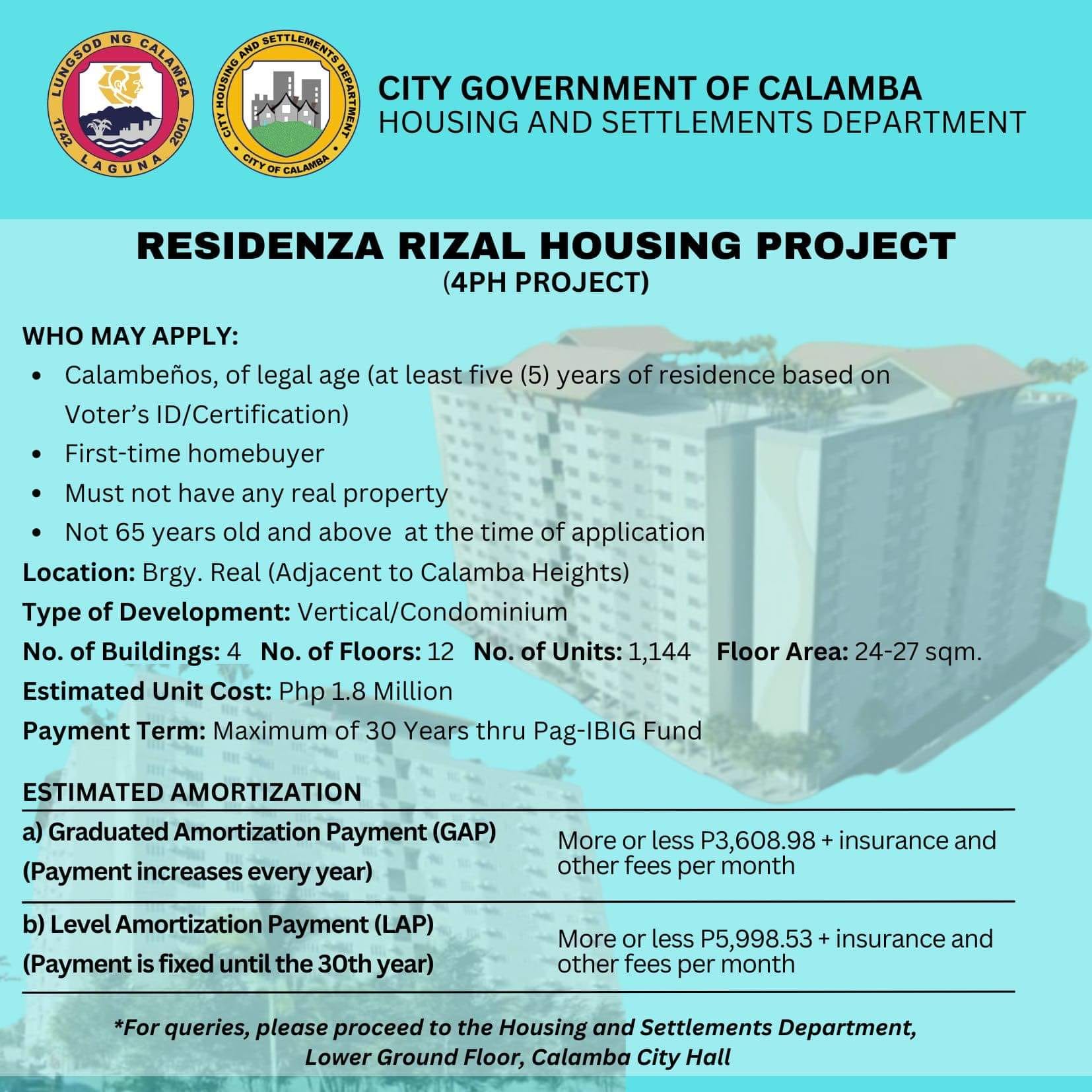 RESIDENZA RIZAL HOUSING... - Mayor Roseller 