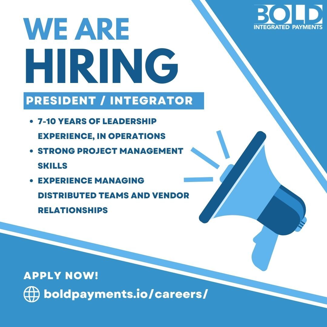 BOLDpay - 🌟 We're Hiring: President/Integrator at BOLD! 🌟... | Facebook