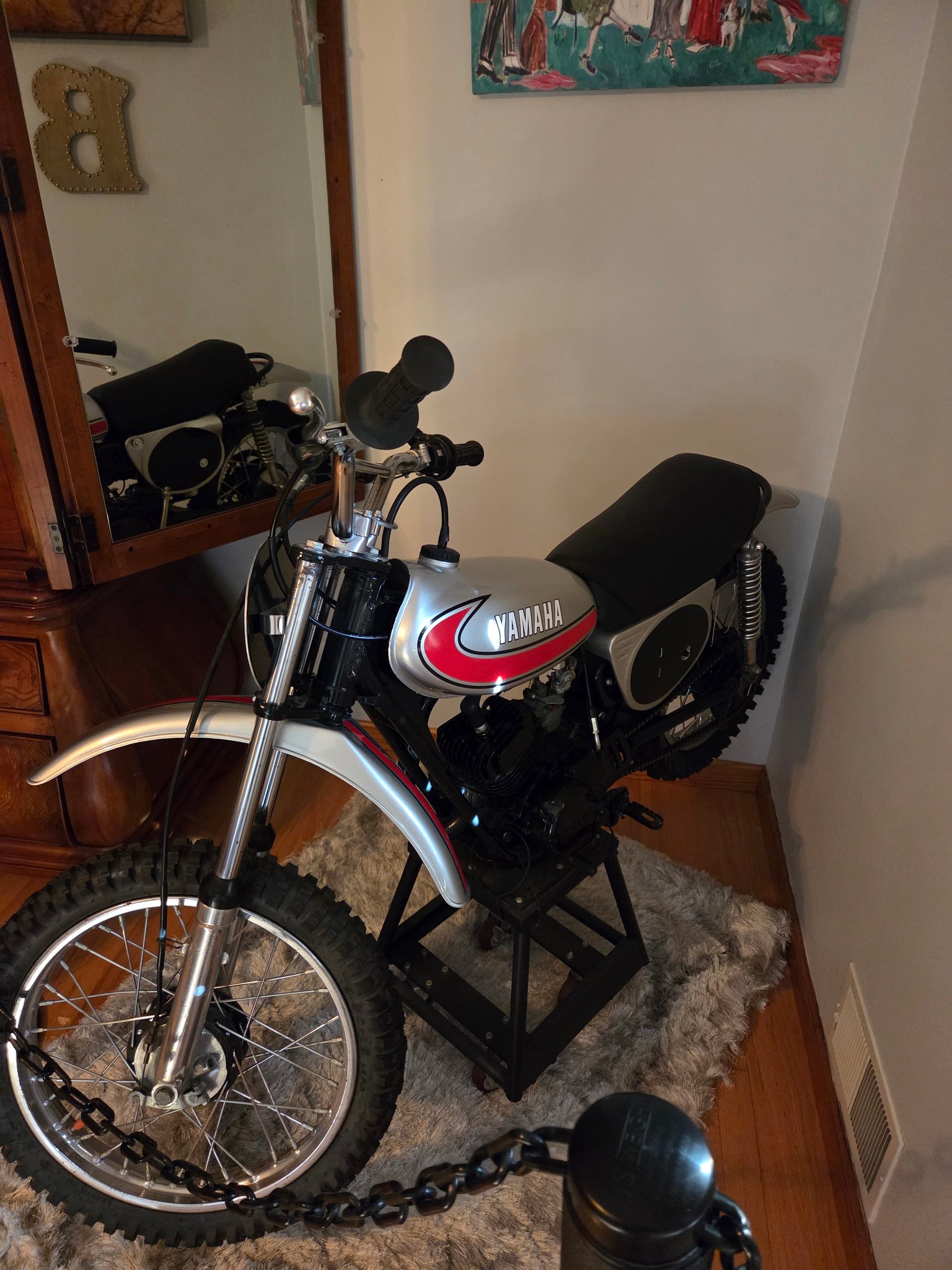 Restored 1974 Yamaha YZ80A after decades apart