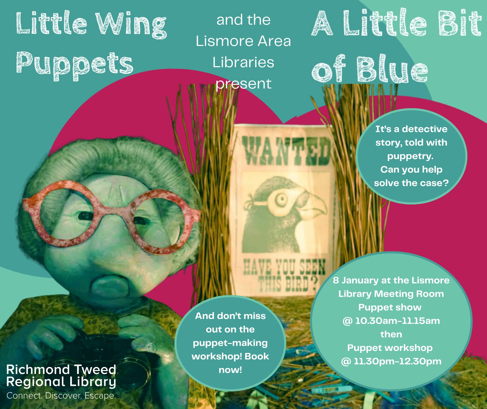 Visit Lismore - SCHOOL HOLIDAY ACTIVITY: A LITTLE BIT OF BLUE PUPPET ...