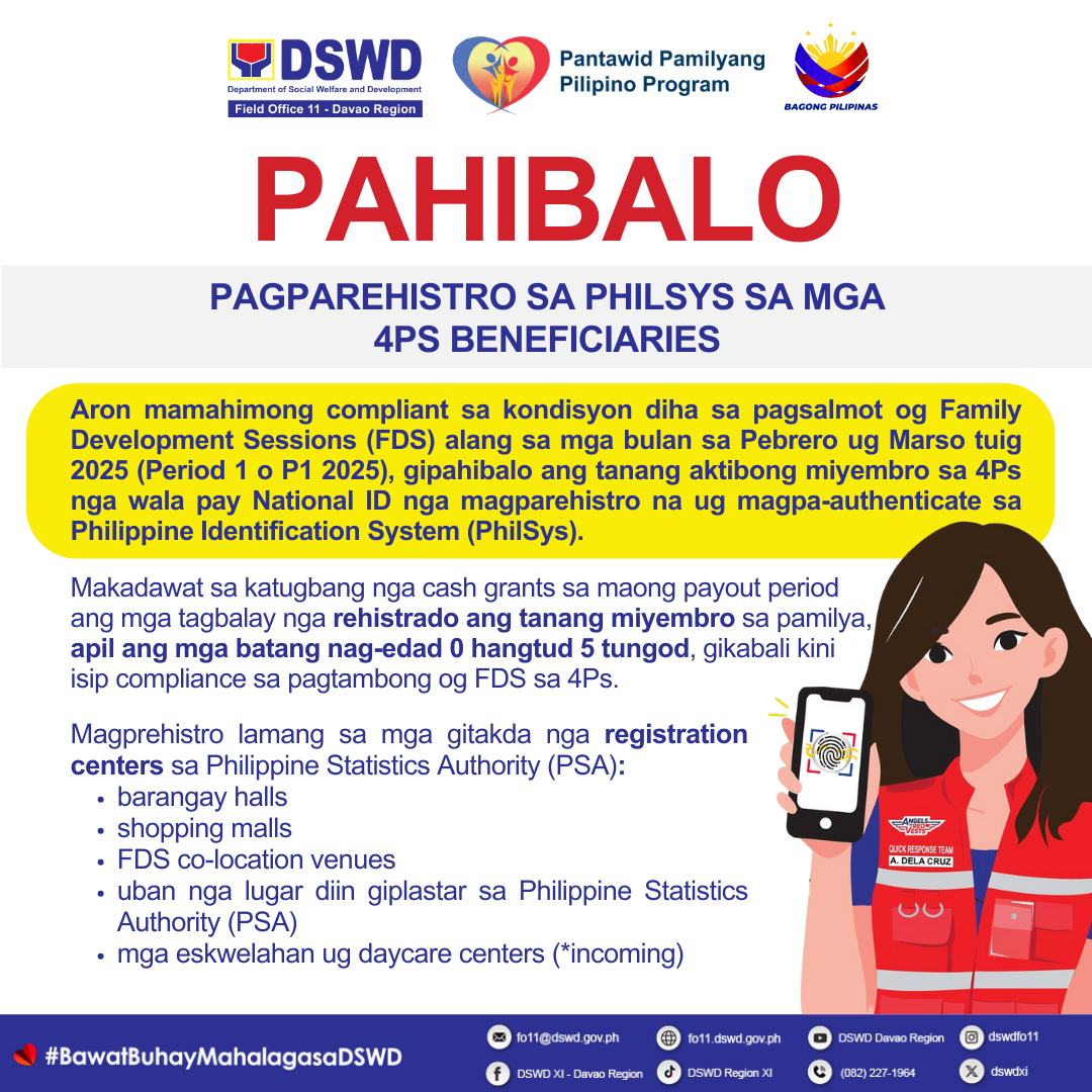 DSWD - 📣 𝗣𝗔𝗛𝗜𝗕𝗔𝗟𝗢 📣 𝗮𝗹𝗮𝗻𝗴 𝘀𝗮 𝗽𝗮𝗴𝗽𝗮𝗿𝗲𝗵𝗶𝘀𝘁𝗿𝗼 𝘀𝗮 𝗺𝗴𝗮 𝟰𝗣𝘀 𝗯𝗲𝗻𝗲𝗳𝗶𝗰𝗶𝗮𝗿𝗶𝗲𝘀 𝘀𝗮 ...