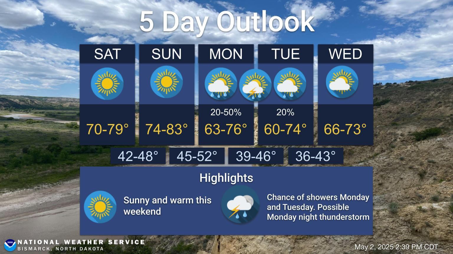 US - A warm and pleasant weekend ahead with temperatures in the 70s to ...