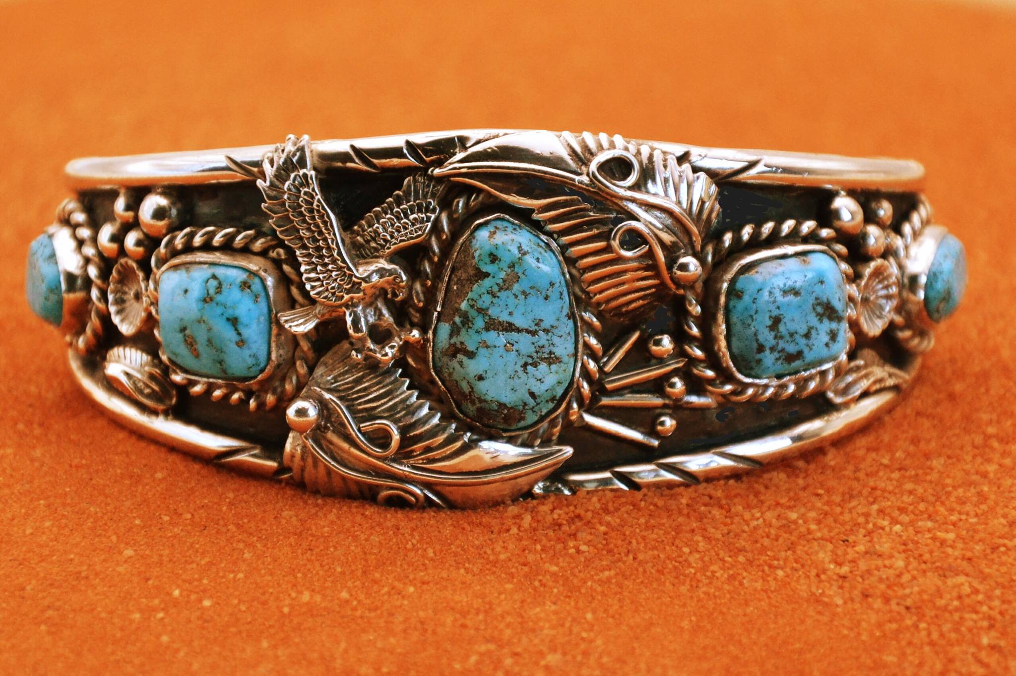 Bracelet Homme Oriental Sun En Acier Et Turquoise Rouge - Marque ThurColas, Neuf Avec étiquettes