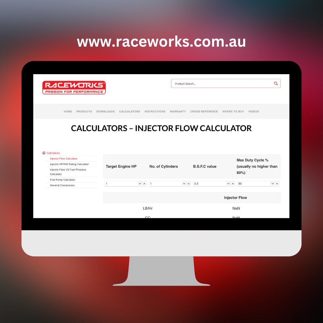 Raceworks - ⛽️ What size injectors should you use for...