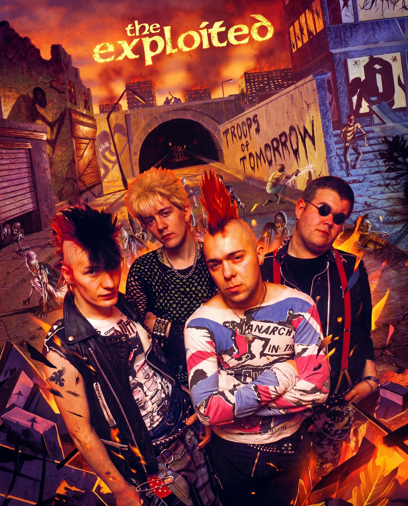 THE EXPLOITED as they appeared on the UK/DK A Film About Punks And