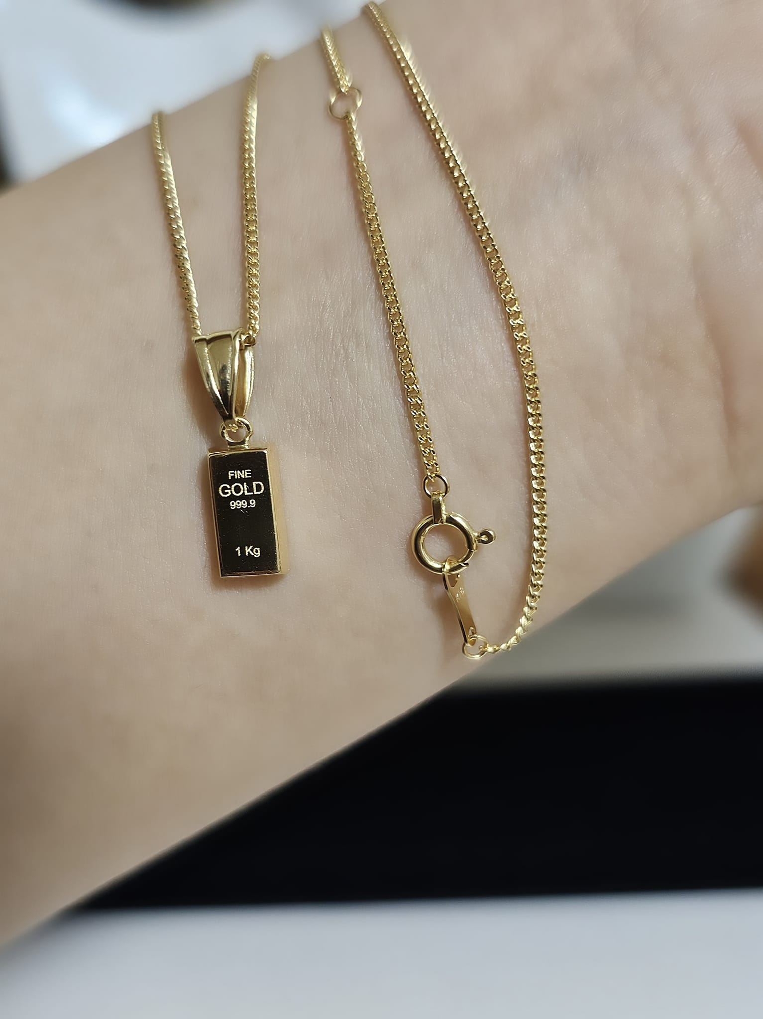 MS Japan&SD GOLD Jewelries - K18 JAPAN BAR Necklace ❤️ 2g 45CM 