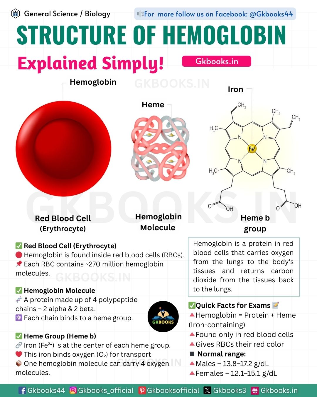 InfoPic - 🩸 What Makes Your Blood Red? Let's Break Down Hemoglobin ...