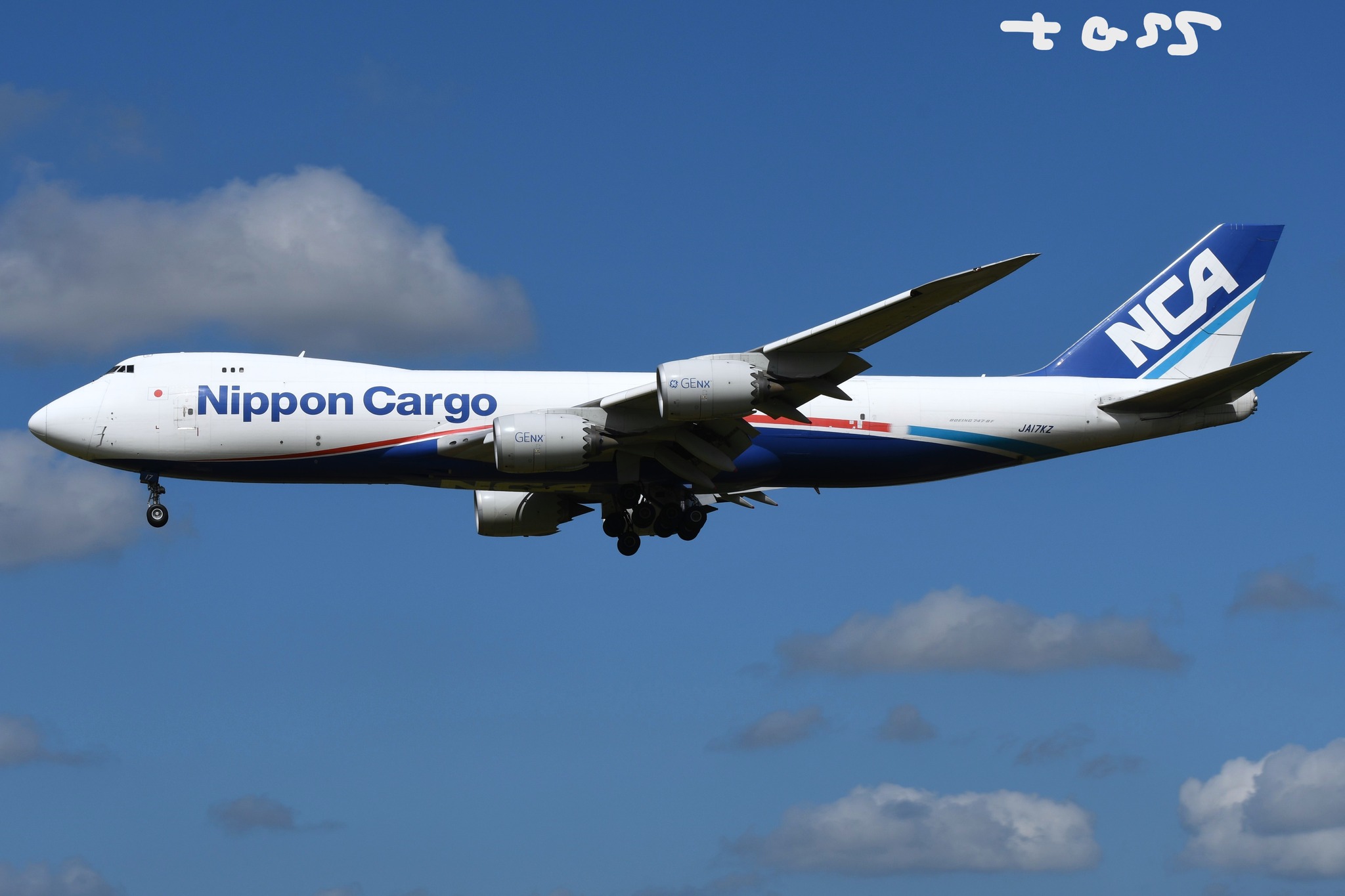 あ Nippon Cargo Airlines Boeing 747-4KZF aircraft spotted at Narita