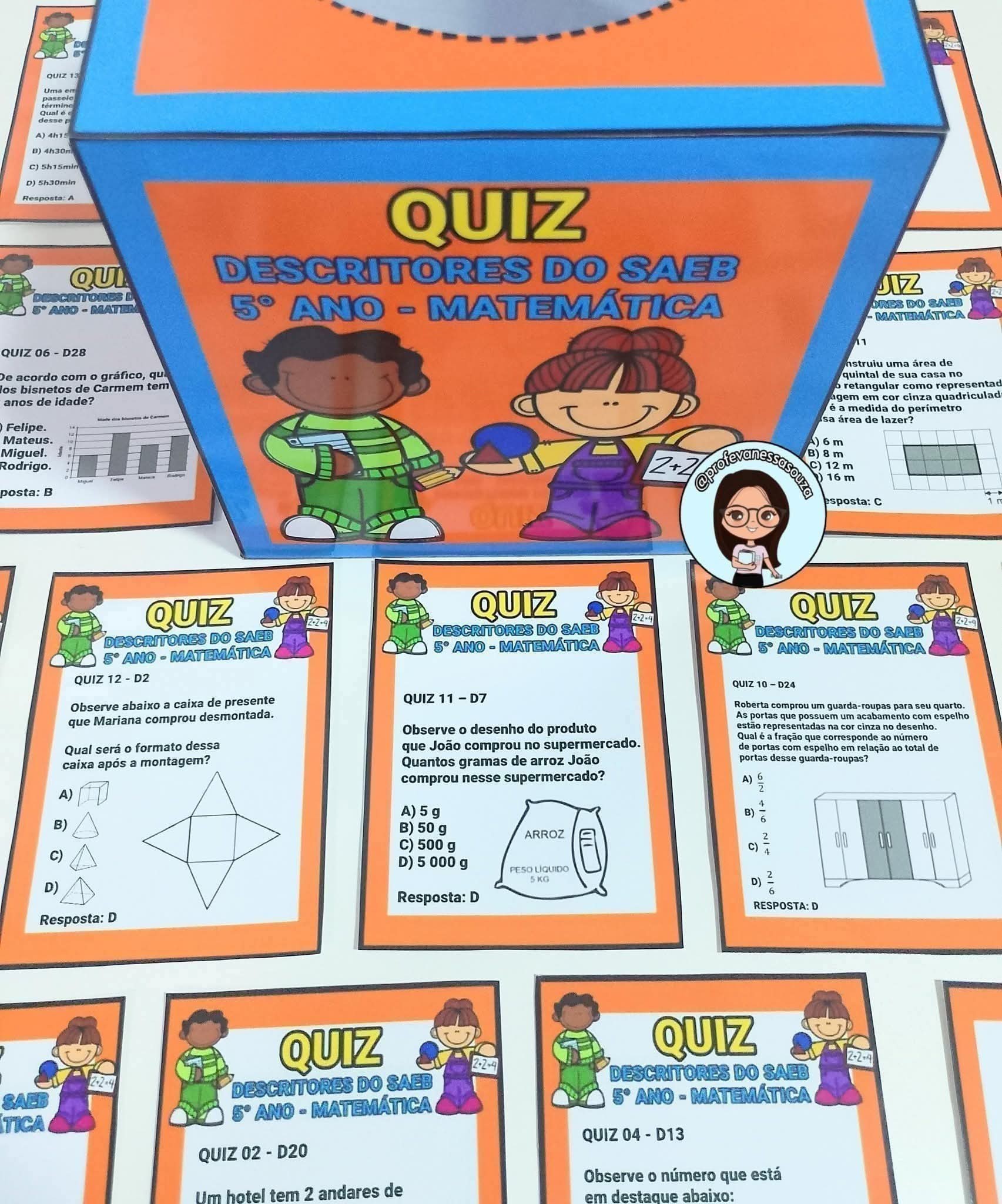 Atividades pedagógicas | 🎯 QUIZ DESCRITORES DO SAEB - 5° ANO ...