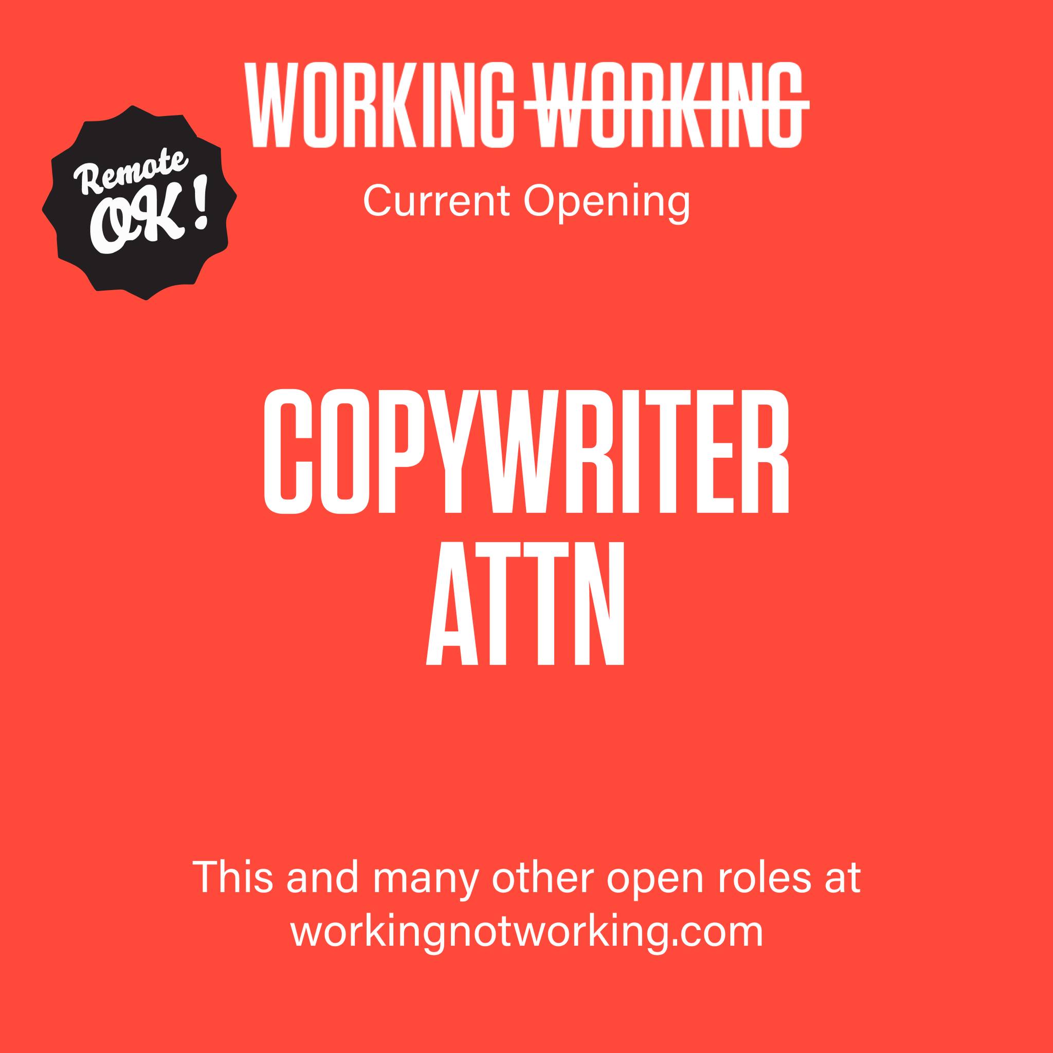 Working Not Working