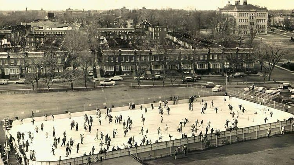 The Original Baltimore Past and Present Photos | Ice skating rink along ...