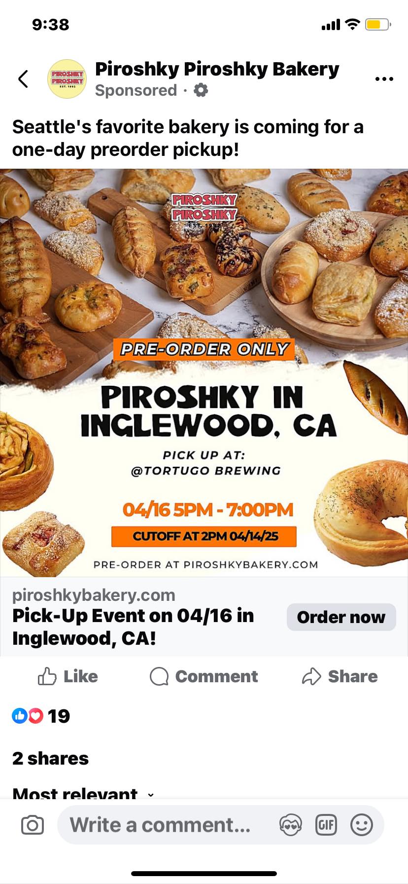 Piroshky Piroshky Bakery in Inglewood, CA
