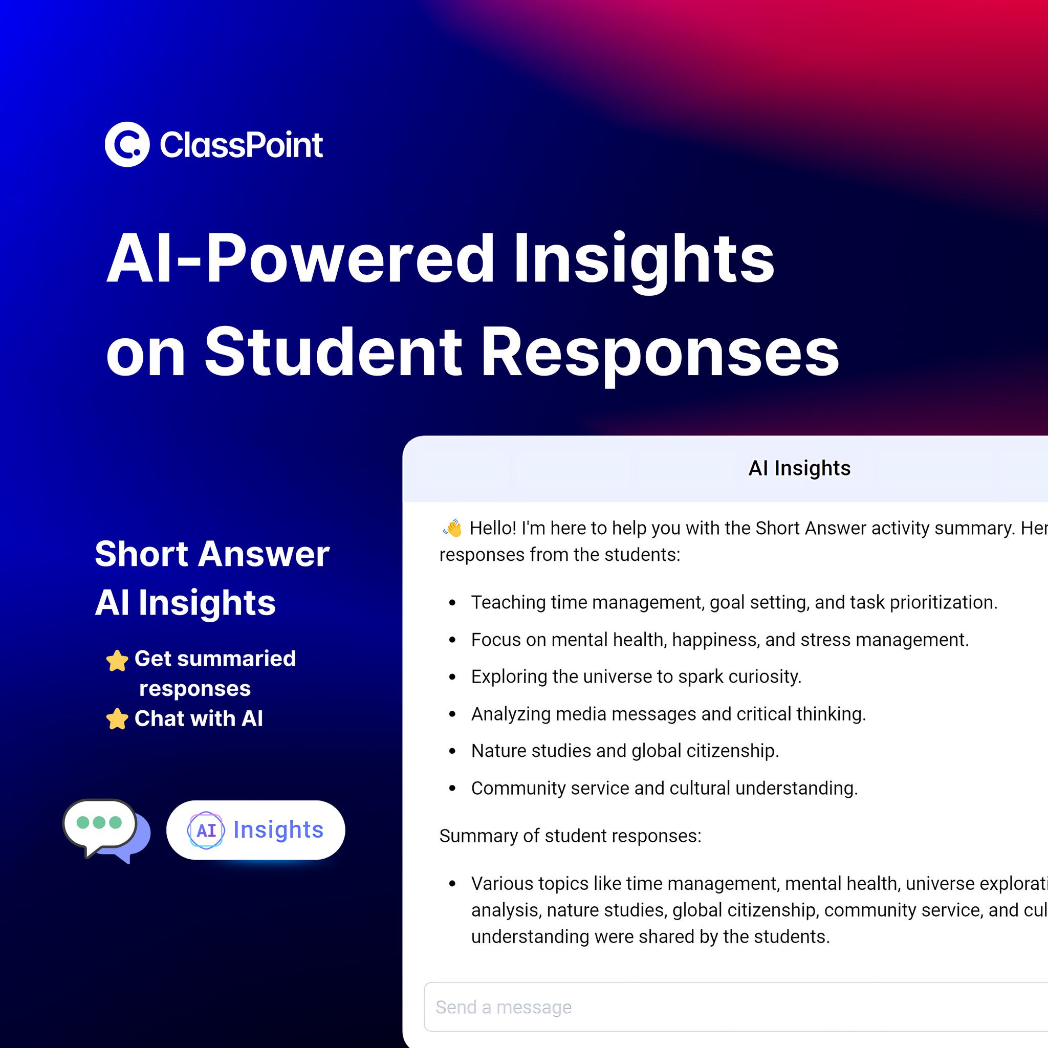 ClassPoint - New feature alert: Short Answer AI Insights 💡... | Facebook