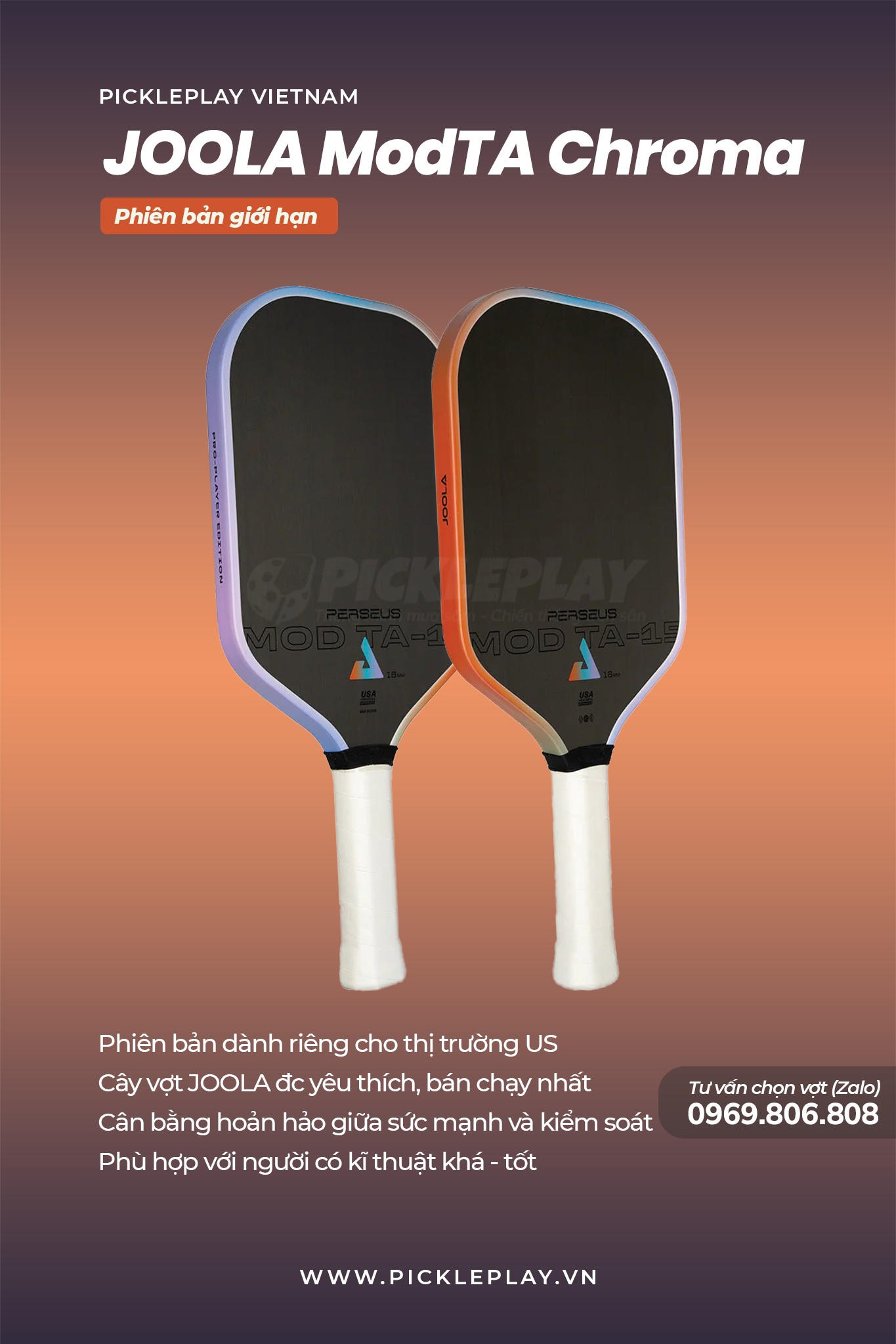 JOOLA Perseus Mod TA-15 Chroma... - PicklePlay Việt Nam | Facebook