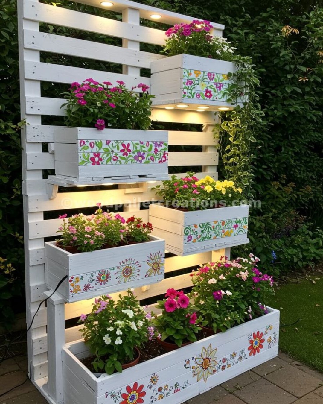 Faça - Jardim Vertical com Paletes Iluminado 🌼💡 Passos: 1. Consiga uma ...