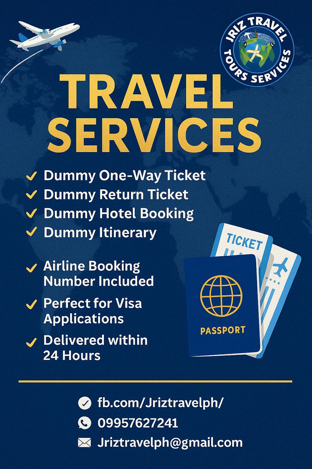 JRIZ - ️ Need a Dummy Ticket, Hotel Booking, or Itinerary for Your Visa ...