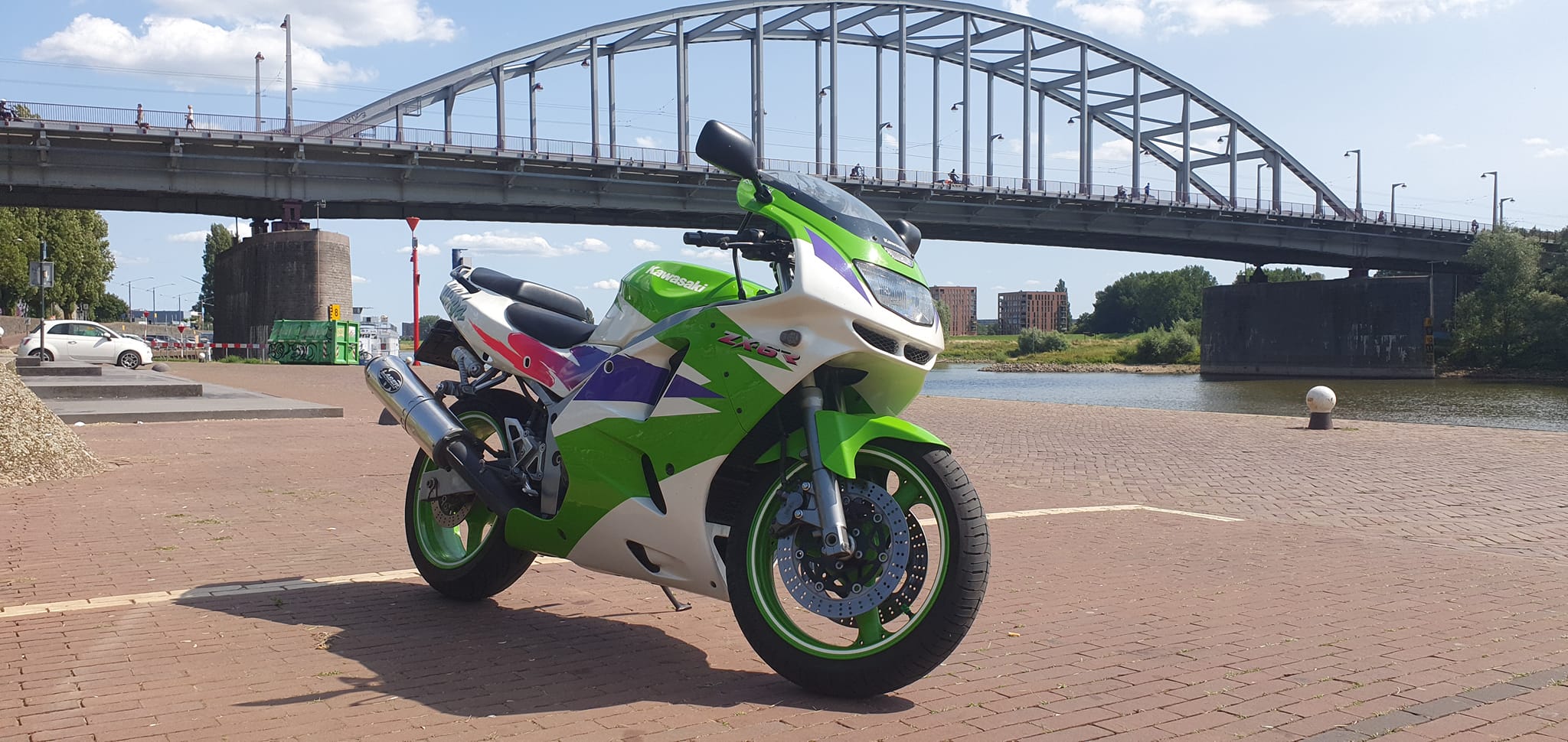 Kawasaki zx6r fully modified 🩵🩵