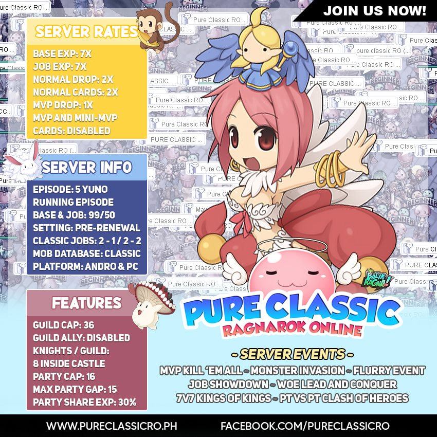 Play Pure Classic RO - WELCOME TO PURE CLASSIC RAGNAROK ONLINE ...