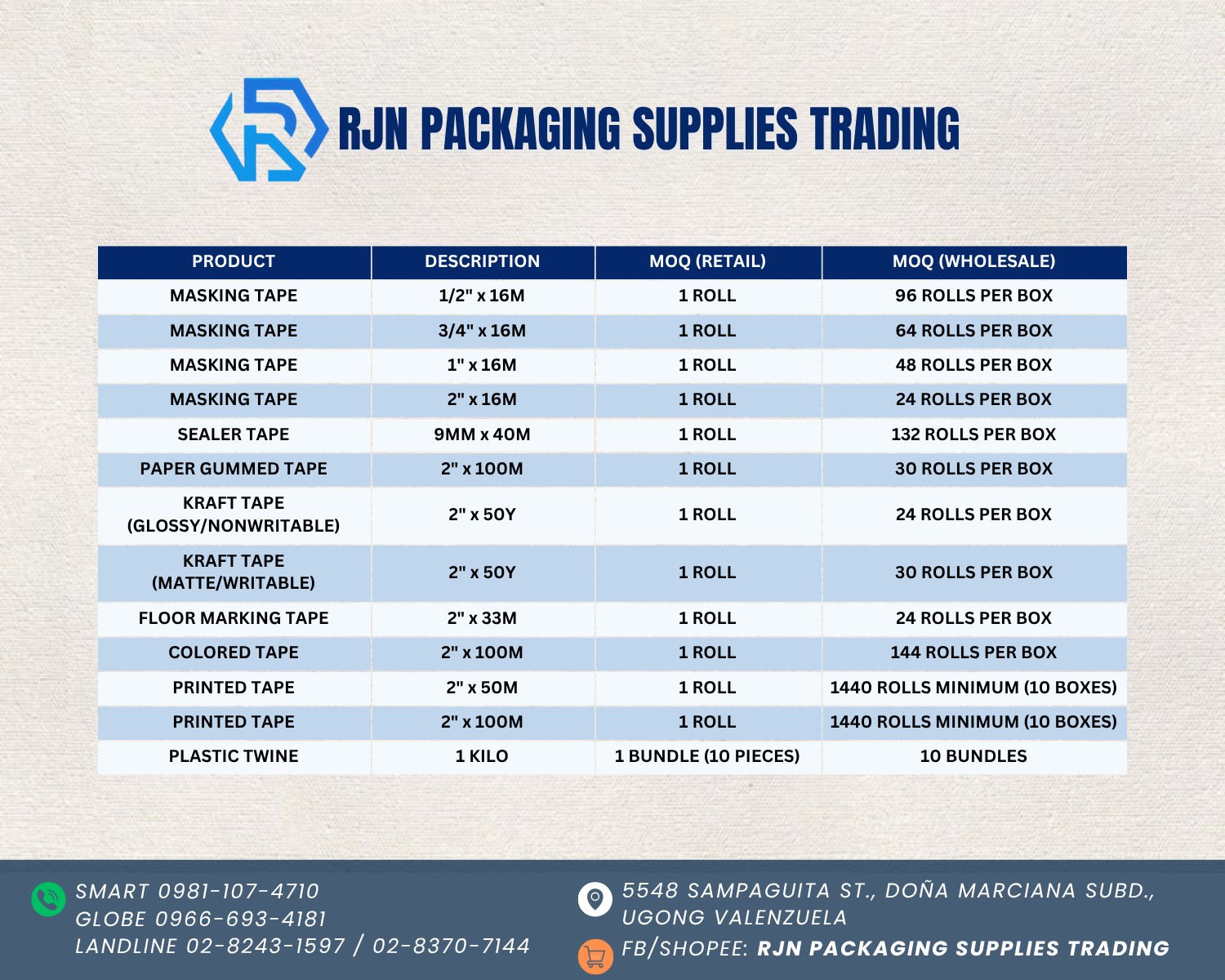 RJN Packaging Supplies... - RJN Packaging Supplies Trading