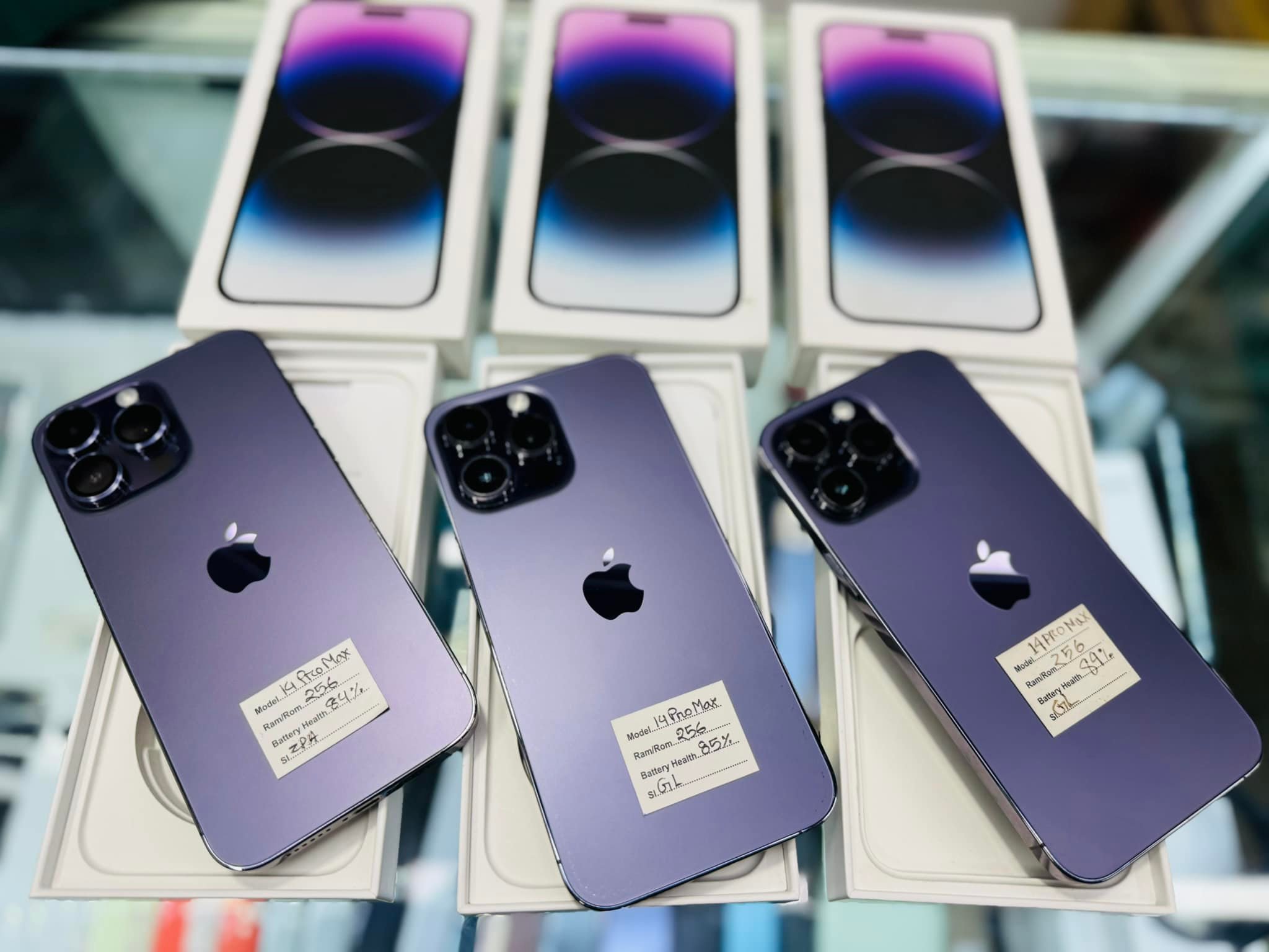 iPhone 14 Pro Max 256GB Purple Battery Health 84% Global Physical 