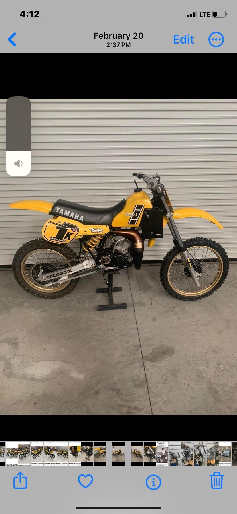 1983 Yamaha YZ125K for sale in Central California
