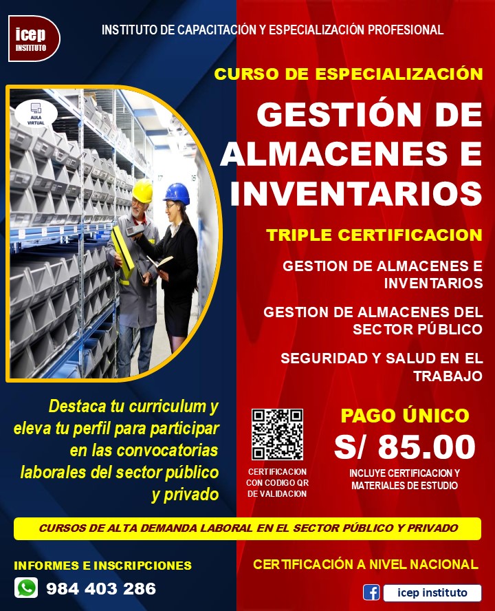 ICEP - CURSO DE ESPECIALIZACIÓN GESTIÓN DE ALMACENES E INVENTARIOS ...