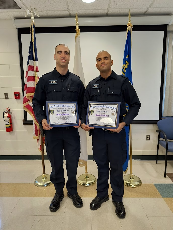 East - Congratulations to our newest Officers. Patrolman Michael Rios ...
