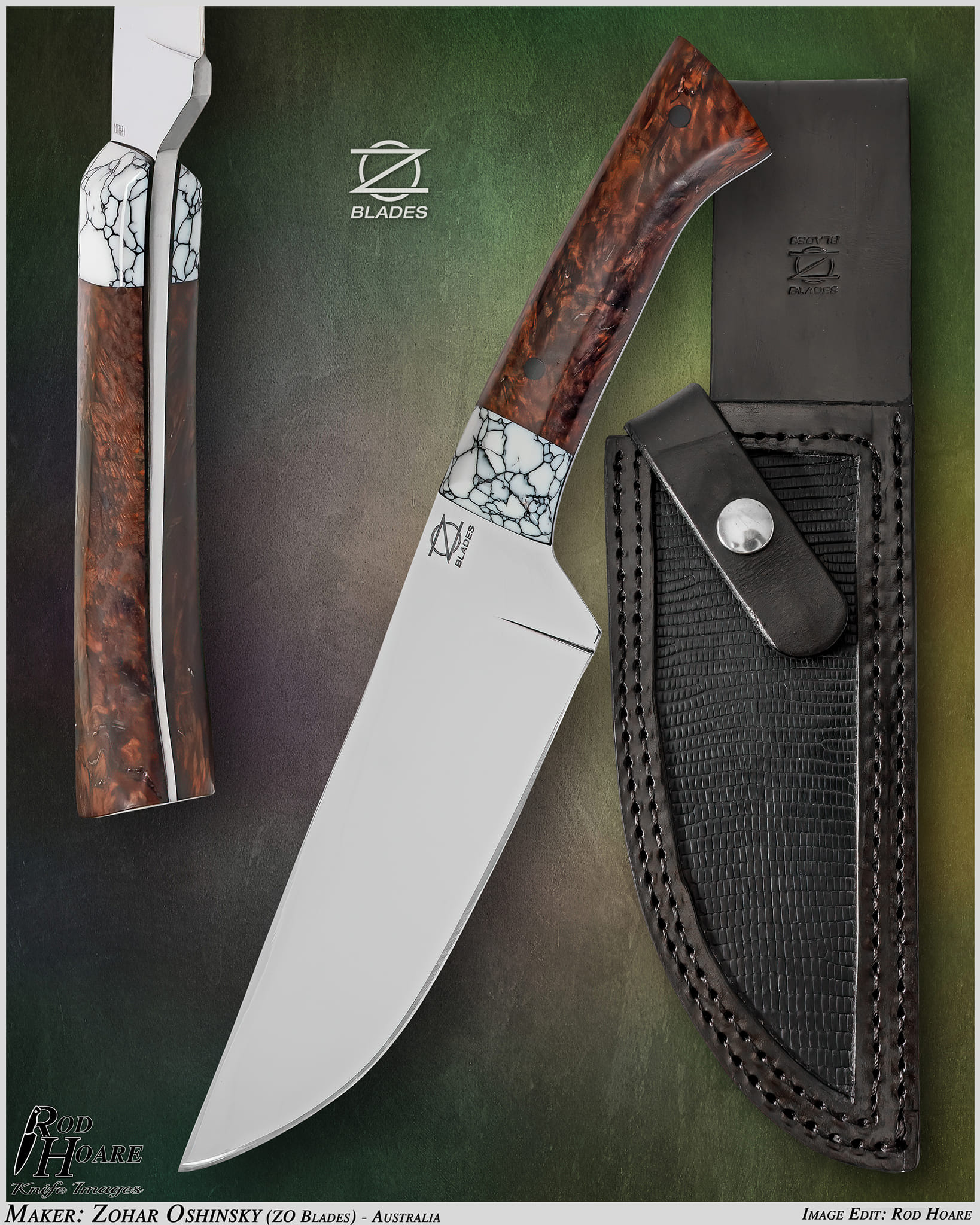 Kephart 4 inch CPM154 bushcraft knife sheath