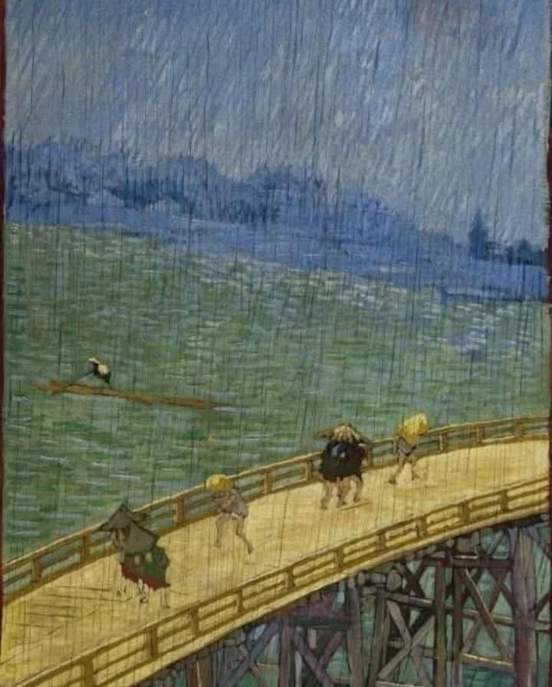 Vincent van Gogh Bridge in the Rain (after Hiroshige), 1887