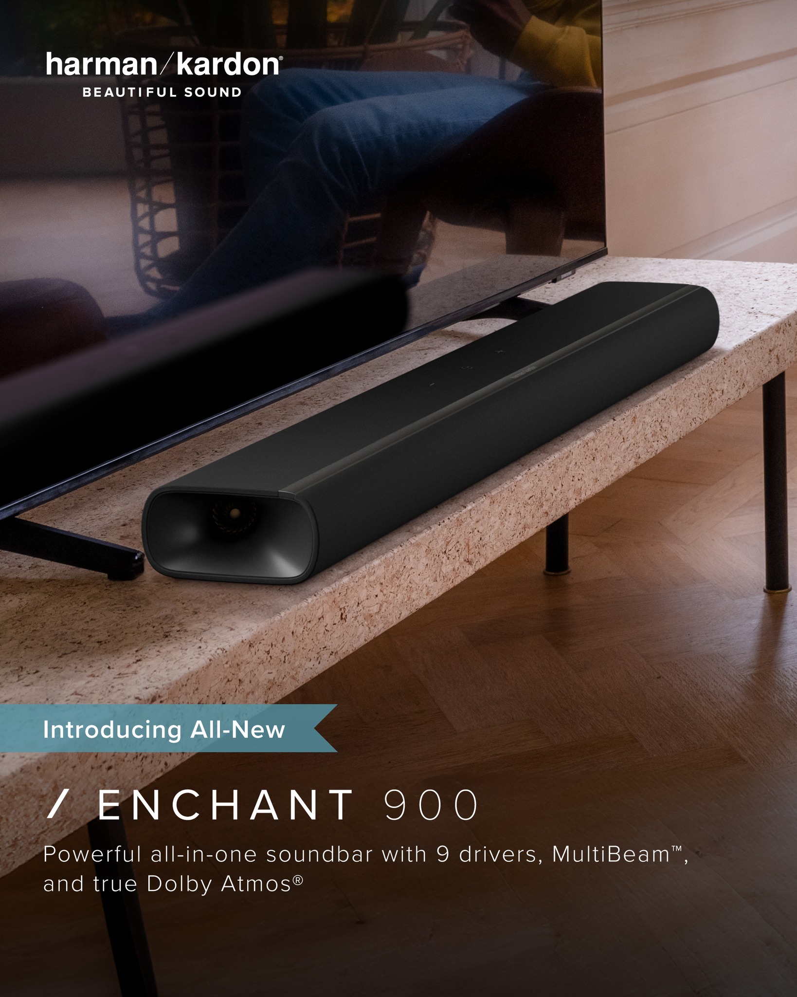 Harman Kardon Enchant 900 Powered 5 0 2-channel Dolby Atmos sound bar with Wi-Fi, Bluetooth , and Apple AirPlay 2 at