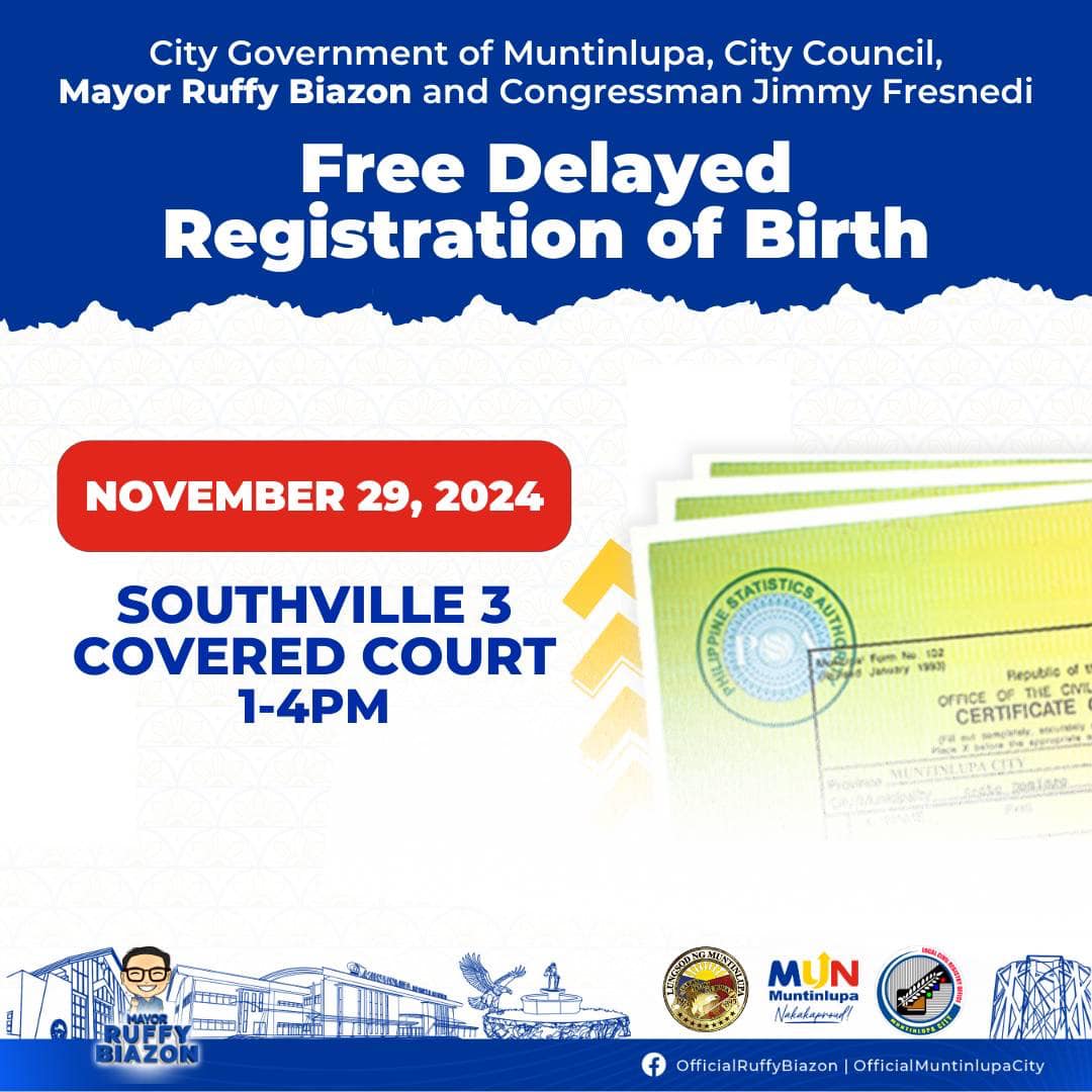 Magkakaroon ng... - City Government of Muntinlupa - OFFICIAL