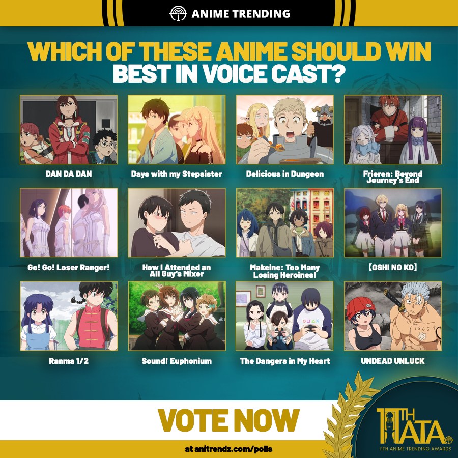 Anime Trending - The anime nominated for Best in Voice...