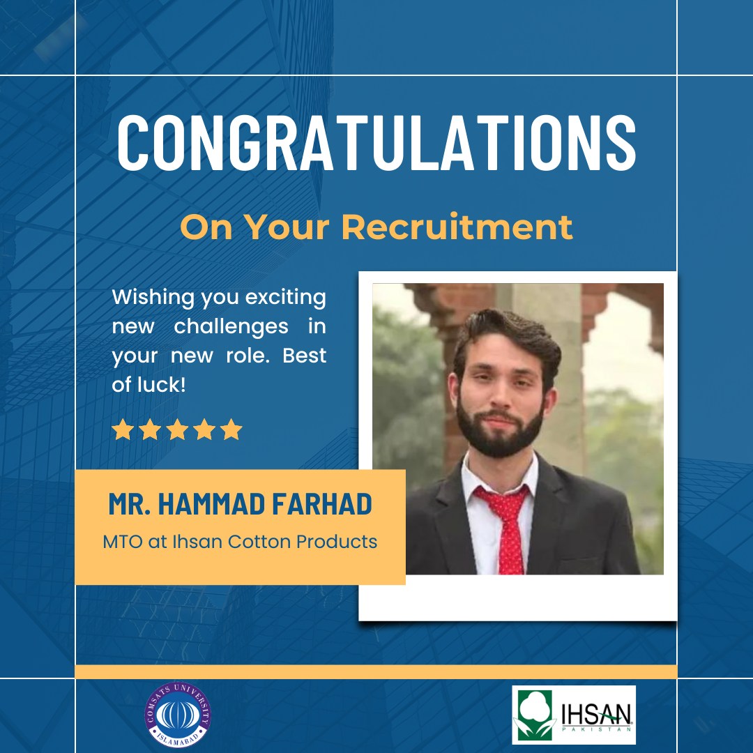 COMSATS - Chemical Engineering Department - 🎉 Congratulations, Mr ...