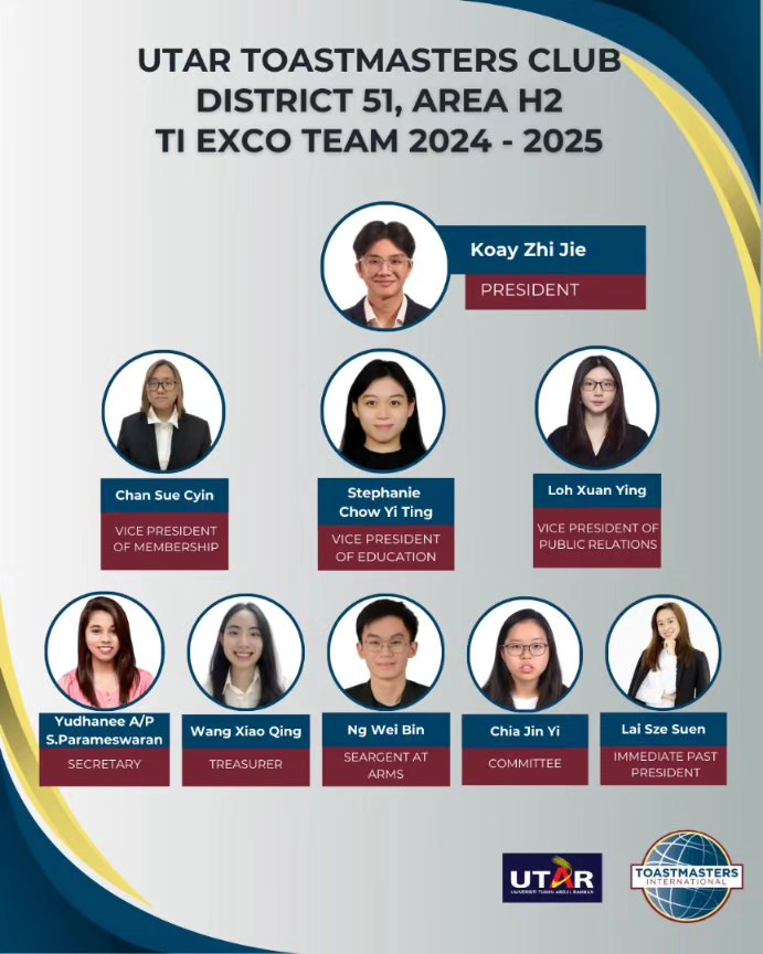 UTAR - Congratulations to the Toastmasters International Exco team of ...