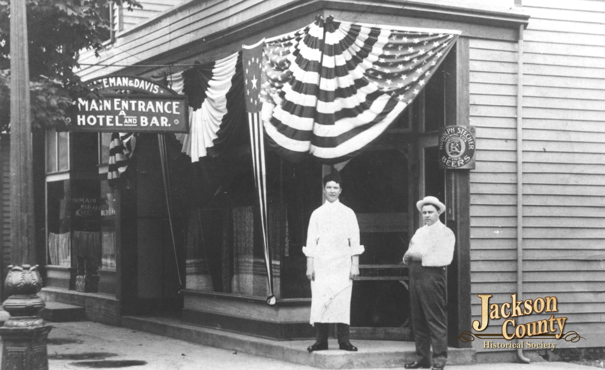 Jackson - Employees of the Bateman & Davis Main Entrance Hotel & Bar in ...