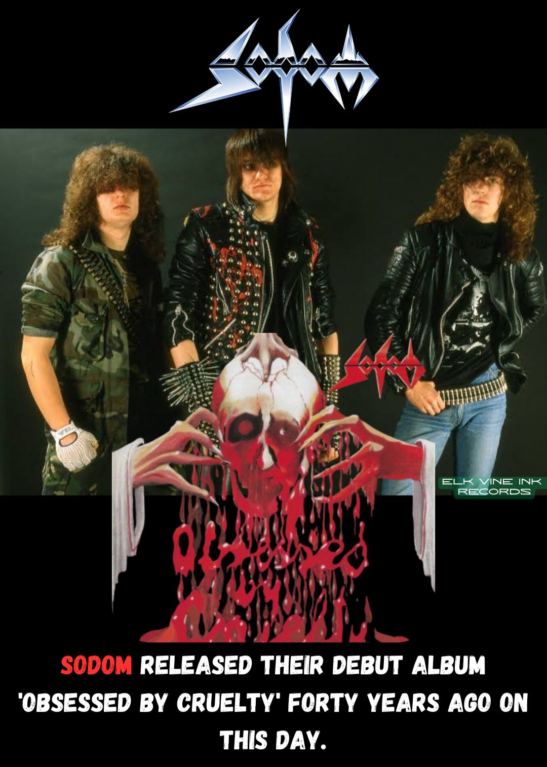 Sodom's Obsessed by Cruelty '86 metal album